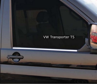 Молдинги окон нижние  (нерж.)  2 шт VW T5 TRANSPORTER 08.2003 - 2010 ― PEARPLUS.ru